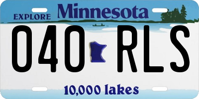MN license plate 040RLS