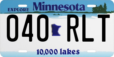 MN license plate 040RLT