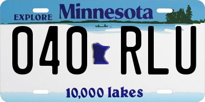 MN license plate 040RLU
