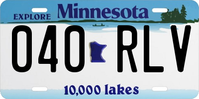 MN license plate 040RLV