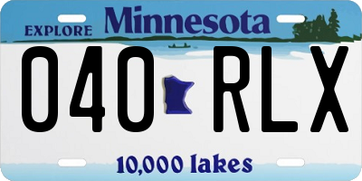 MN license plate 040RLX