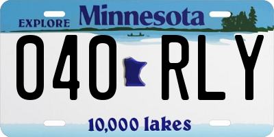 MN license plate 040RLY