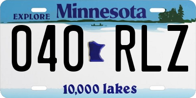 MN license plate 040RLZ