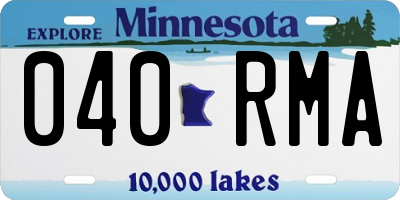 MN license plate 040RMA