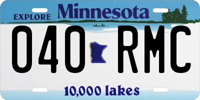 MN license plate 040RMC