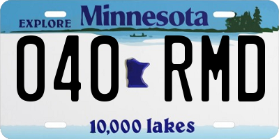 MN license plate 040RMD