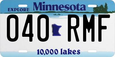 MN license plate 040RMF