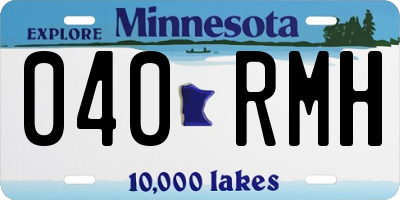 MN license plate 040RMH