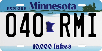 MN license plate 040RMI