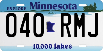 MN license plate 040RMJ