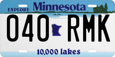 MN license plate 040RMK