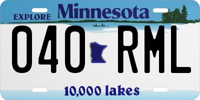 MN license plate 040RML