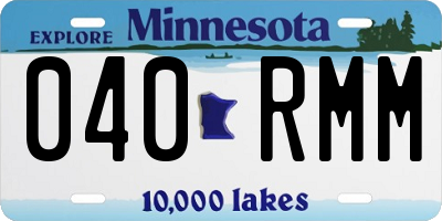 MN license plate 040RMM