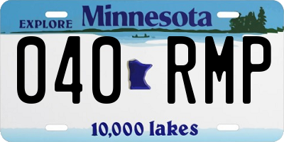 MN license plate 040RMP