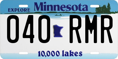 MN license plate 040RMR