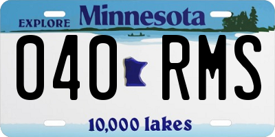 MN license plate 040RMS
