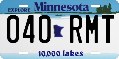 MN license plate 040RMT