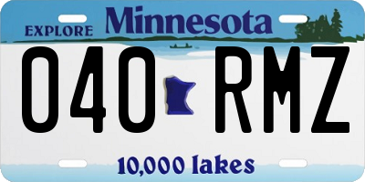 MN license plate 040RMZ