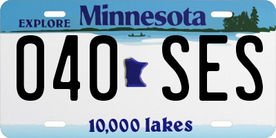 MN license plate 040SES