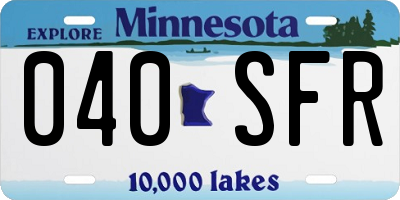 MN license plate 040SFR