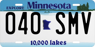 MN license plate 040SMV