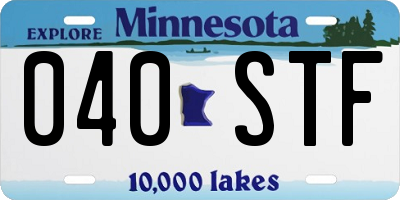 MN license plate 040STF