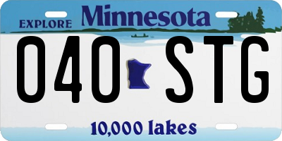 MN license plate 040STG