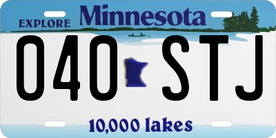 MN license plate 040STJ
