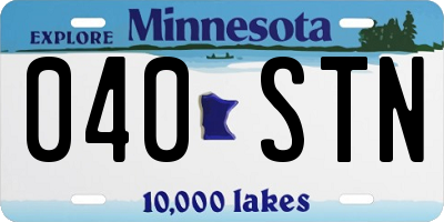 MN license plate 040STN