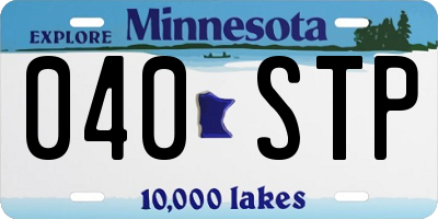 MN license plate 040STP