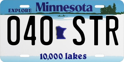 MN license plate 040STR