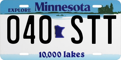 MN license plate 040STT