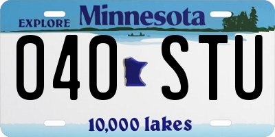 MN license plate 040STU
