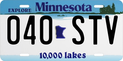 MN license plate 040STV