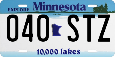 MN license plate 040STZ
