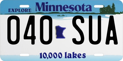MN license plate 040SUA