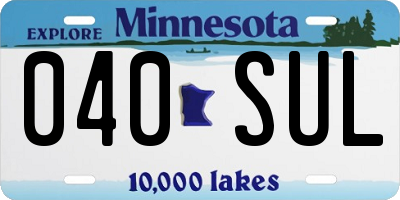 MN license plate 040SUL