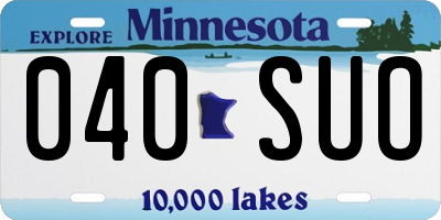 MN license plate 040SUO