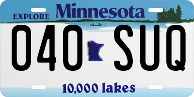 MN license plate 040SUQ