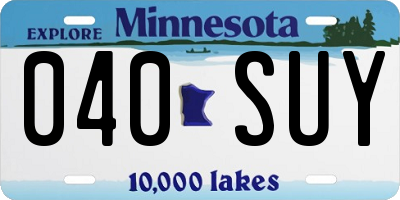MN license plate 040SUY