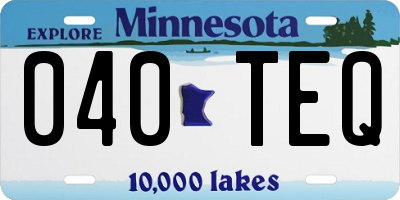MN license plate 040TEQ