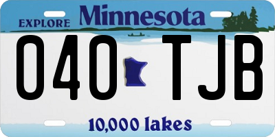 MN license plate 040TJB