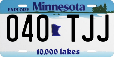 MN license plate 040TJJ