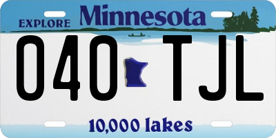 MN license plate 040TJL