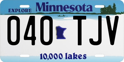 MN license plate 040TJV