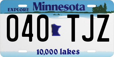 MN license plate 040TJZ