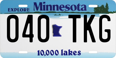 MN license plate 040TKG