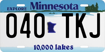 MN license plate 040TKJ