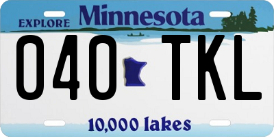 MN license plate 040TKL