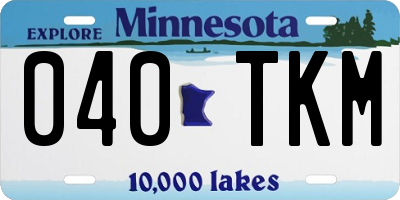 MN license plate 040TKM